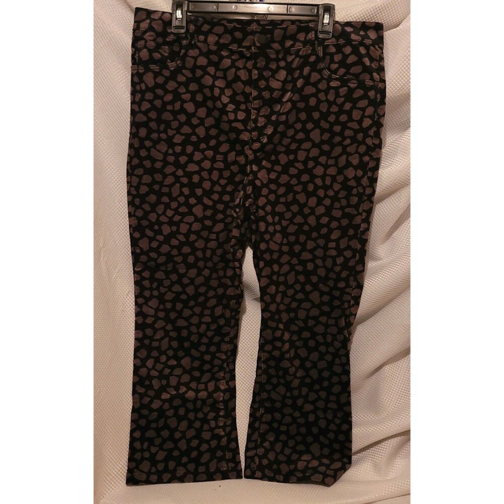 Ann Taylor Petite Women's 16 The Kick Crop Leopard Print